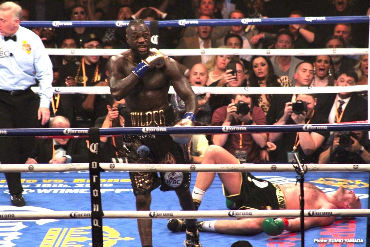 Tyson Fury, Deontay Wilder boxing photo