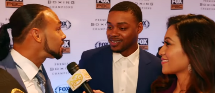 Image: Spence crashes Thurman interview, says 'One Time' always gets injured