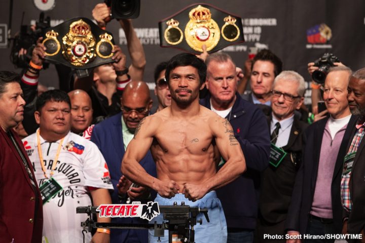 Image: Manny Pacquiao vs. Adrien Broner - weigh-in results