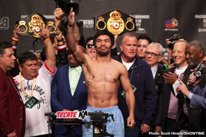 Image: Manny Pacquiao vs. Adrien Broner - weigh-in results