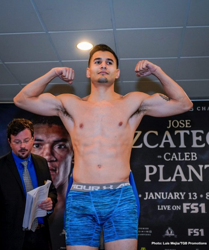 Image: Jose Uzcategui vs. Caleb Plant - Weigh-in results