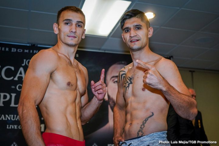 Image: Jose Uzcategui vs. Caleb Plant - Weigh-in results