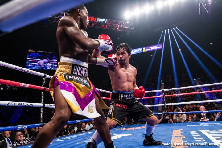 Image: Pacquiao calls out Mayweather after routing Broner