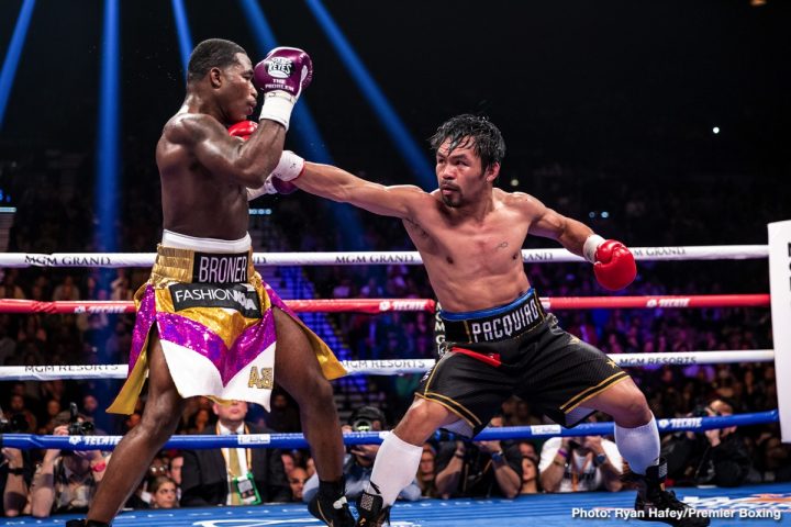 Image: Pacquiao suffered a scratched cornea in Broner fight