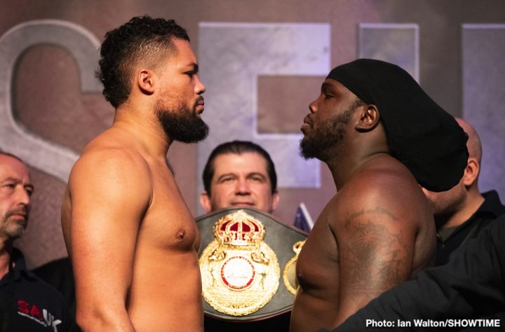 Image: Joe Joyce vs. Bermane Stiverne - weigh-in results