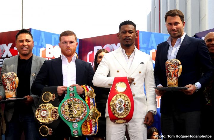 Image: Canelo Alvarez and Daniel Jacobs Mexico City press conference quotes, photos