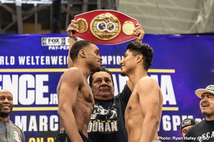 Image: Spence vs. Garcia fight day weigh in results and prediction