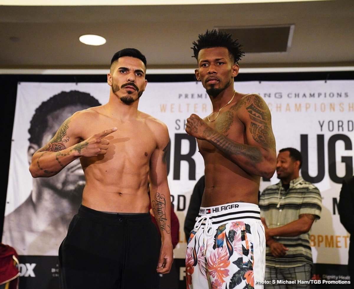Shawn Porter Vs. Yordenis Ugas Weighin Results Boxing News 24