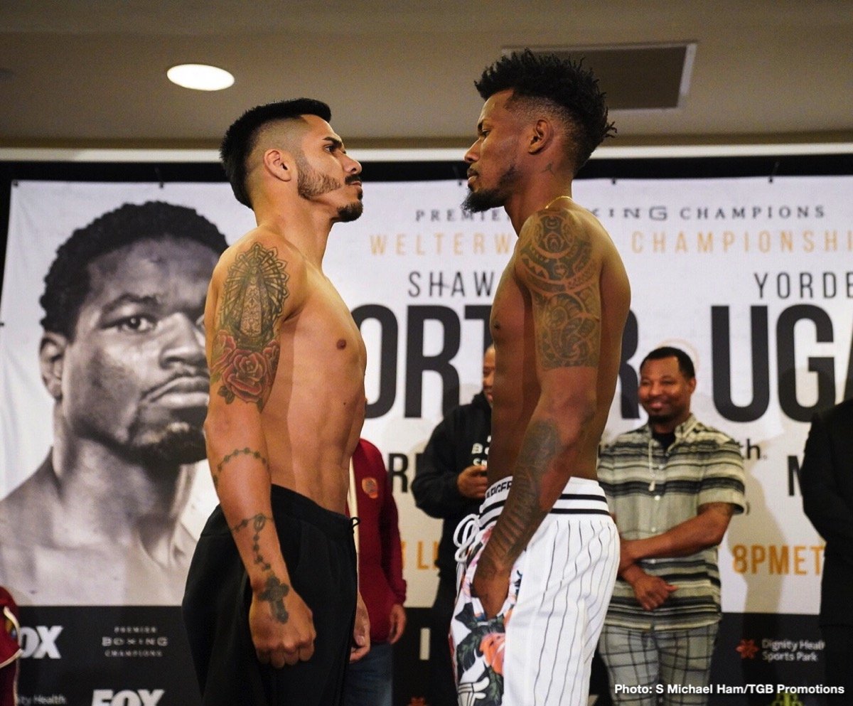 Shawn Porter Vs. Yordenis Ugas Weighin Results Boxing News 24