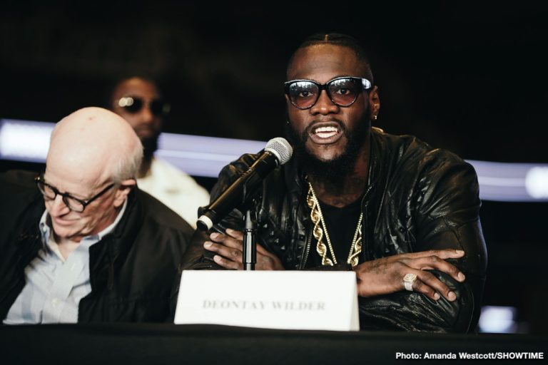 Image: Deontay Wilder showing off his new KO combination punching