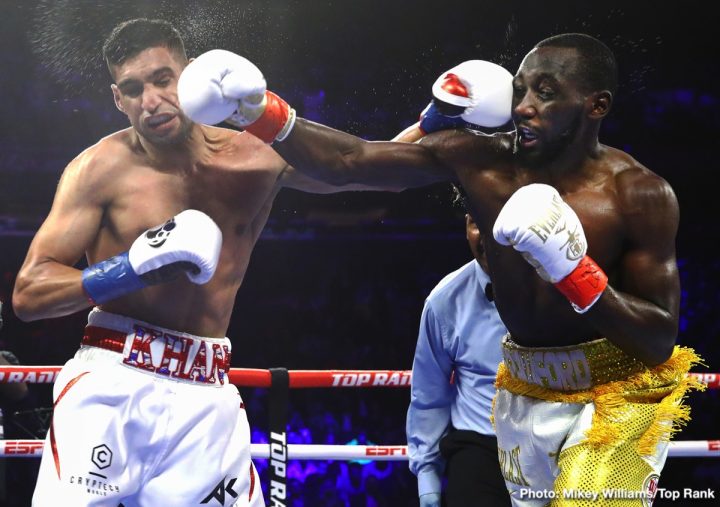 Amir Khan, Terence Crawford boxing photo