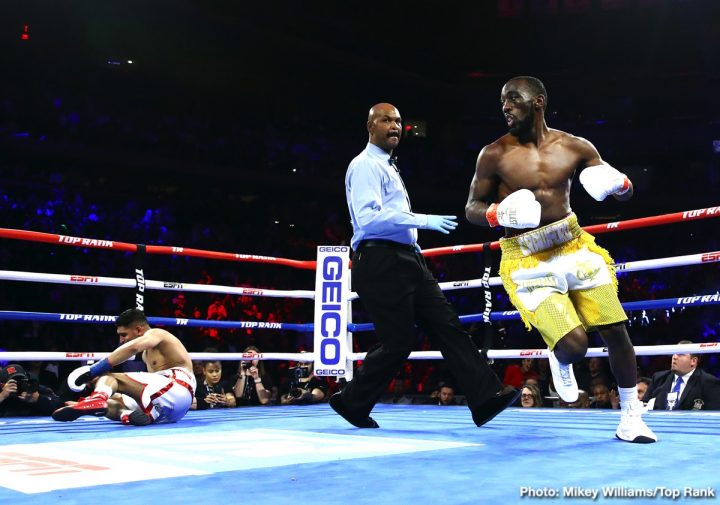 Image: Photos / Results: Crawford Dominates Khan; Teofimo Lopez KOs Tatli; Stevenson outboxes Diaz