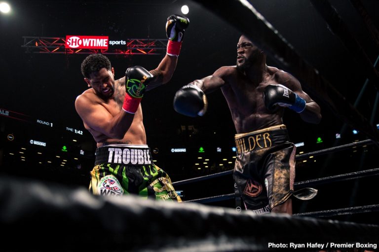 Image: Deontay Wilder showing unbelievable power training - rebirth right hand