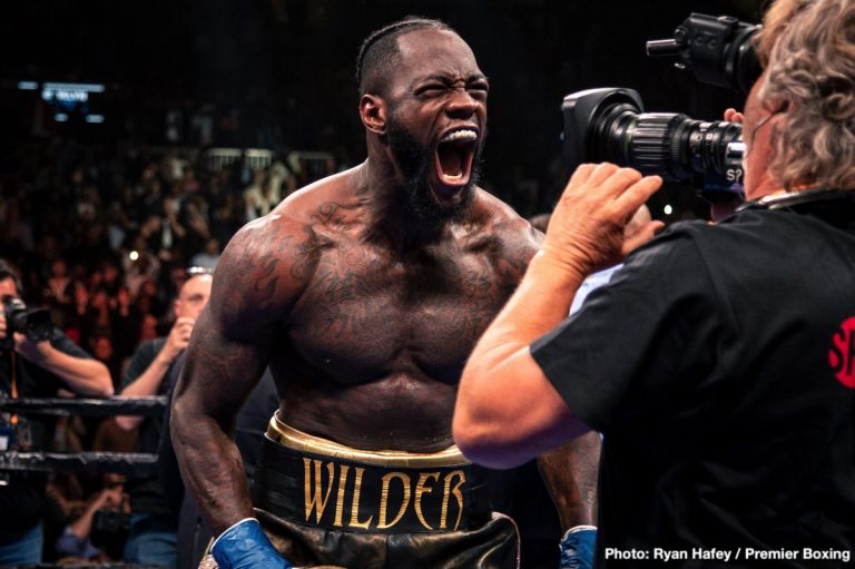 Image: Deontay Wilder training with Malik Scott