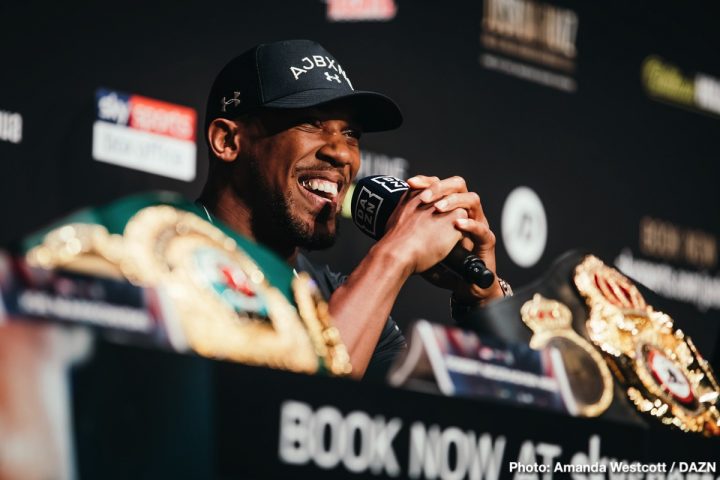 Image: Joshua: 'It's impossible for Wilder to stay champion'