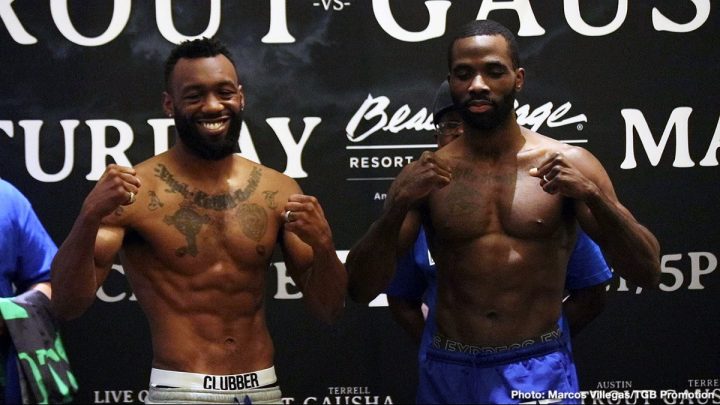 Image: Austin Trout vs Terrell Gausha - official weights