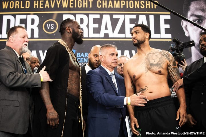 Image: Deontay Wilder vs. Dominic Breazeale - weights, photos, videos