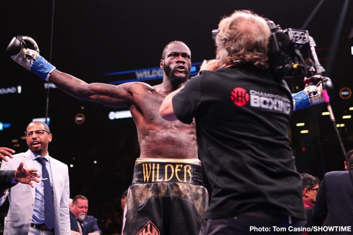 Image: Wilder reacts to Whyte being made his mandatory