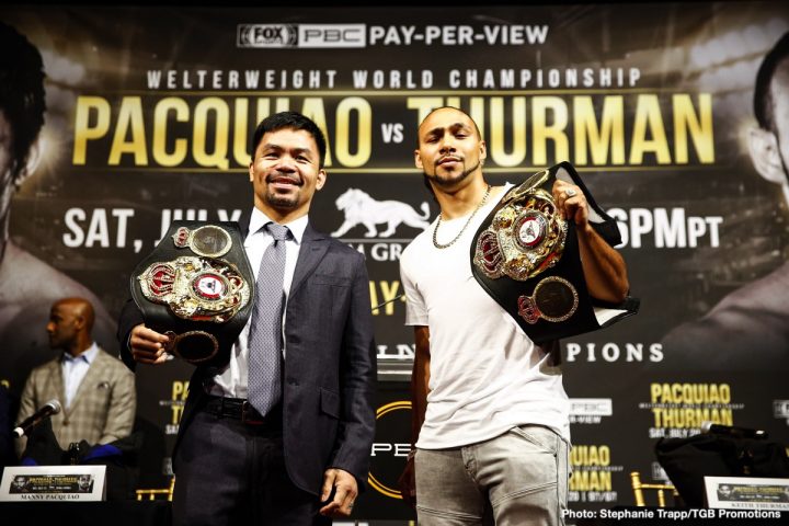 Image: Manny Pacquiao vs. Keith Thurman & Caleb Plant vs. Mike Lee New York press conference quotes & photos