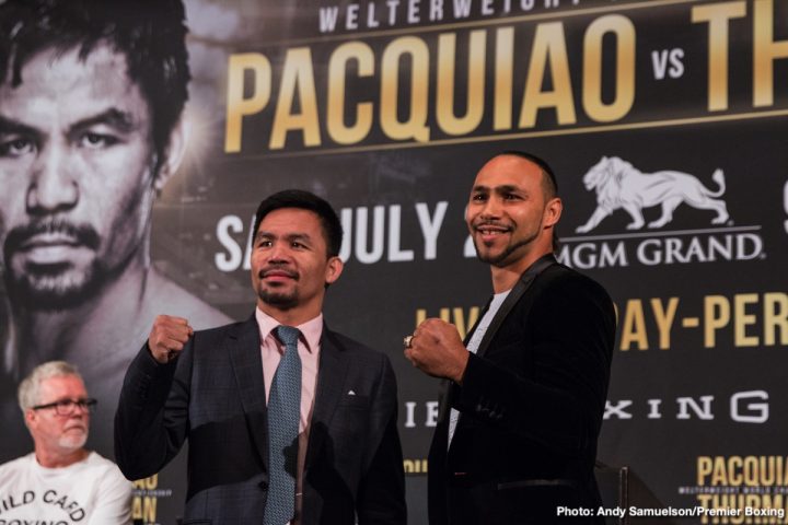 Image: Manny Pacquiao, Keith Thurman In World Title Fight Broadcast Live to Cinemas Nationwide