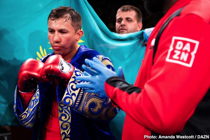 Image: Golovkin no interest in Andrade or Jacobs, wants Canelo or "new fighters"