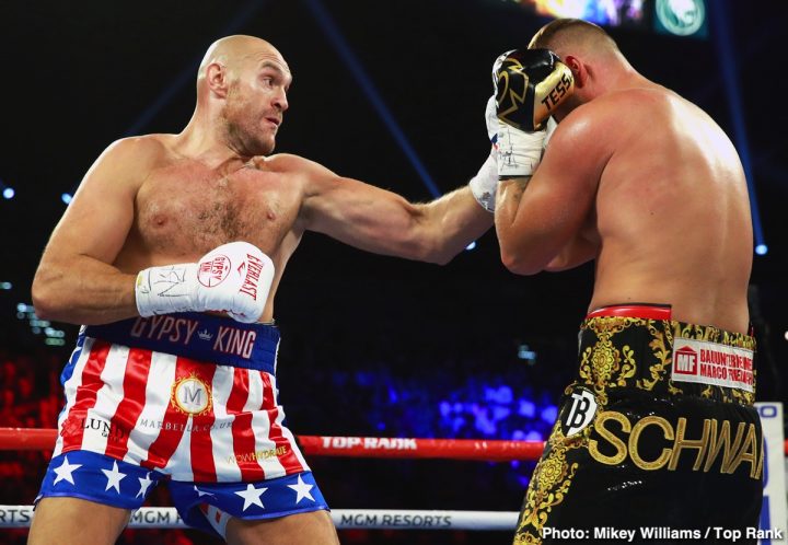 Fury vs Schwarz boxing photo
