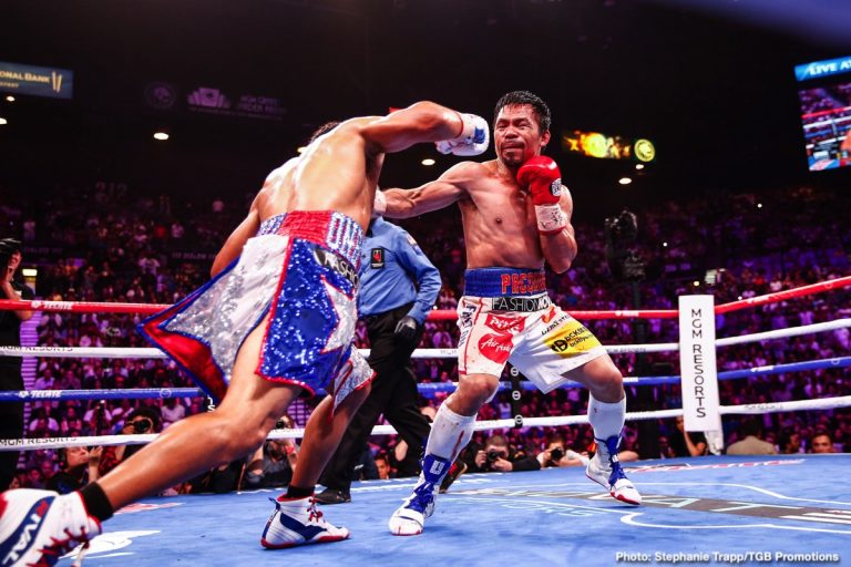 Image: Pacquiao's coach predicts Manny stops Errol Spence on Aug.21