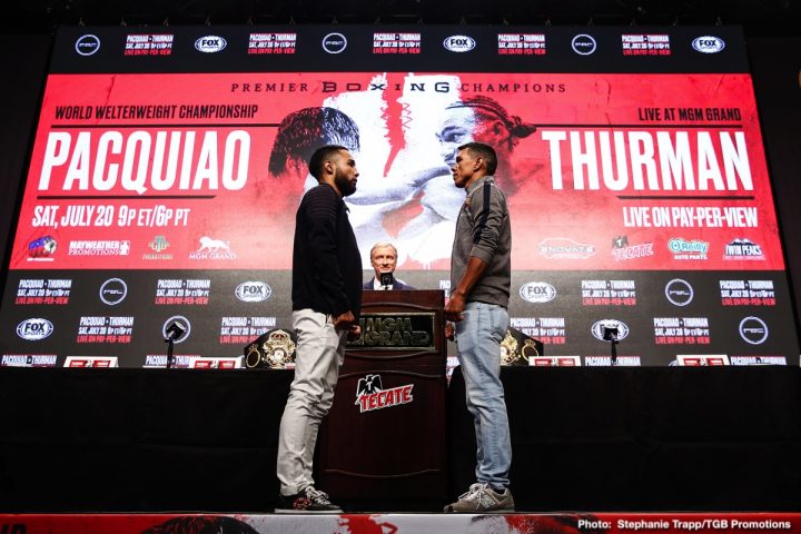 Image: Manny Pacquiao vs. Keith Thurman & PPV undercard final press conference quotes & photos