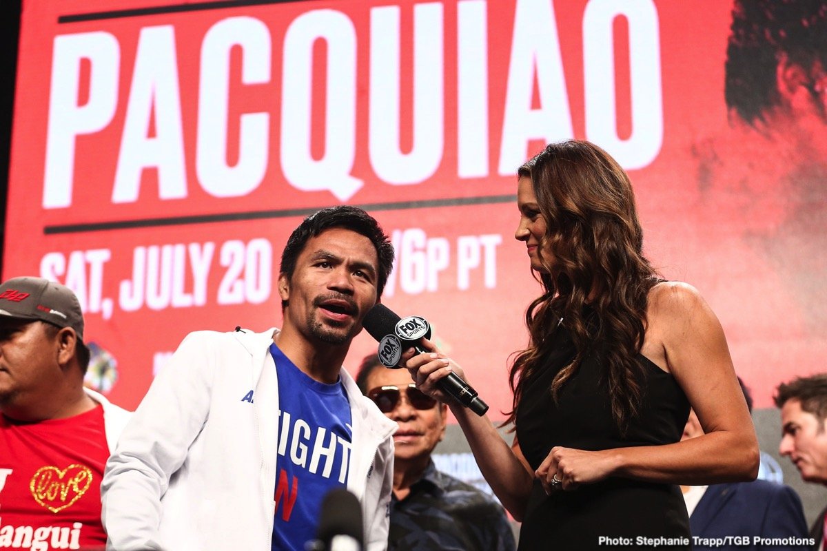 Image: Smith: scared Pacquiao will get knocked out by Crawford