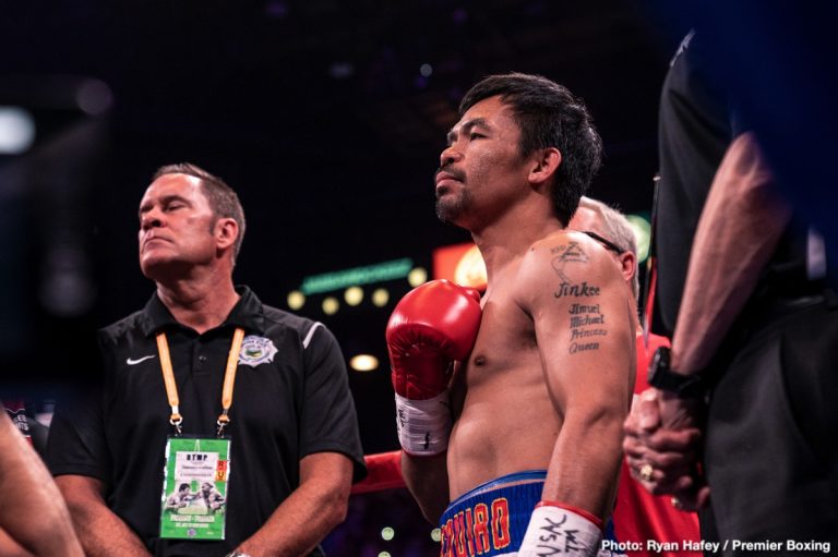 Image: Pacquiao reacts to Conor McGregor's knockout loss
