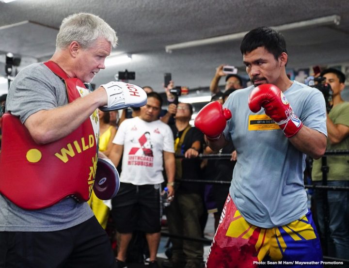 Image: Manny Pacquiao Los Angeles media workout quotes - Pacquiao vs Thurman
