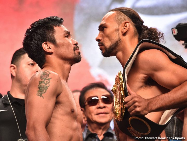 Image: Manny Pacquiao vs. Keith Thurman - Official weigh-in results