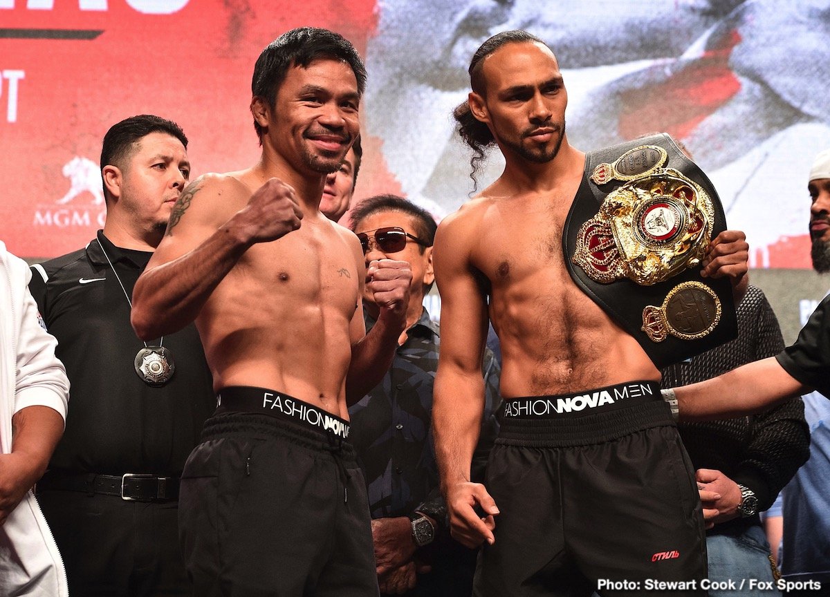 Purses Pacquiao 10M, Thurman 2.5 Million Boxing News 24