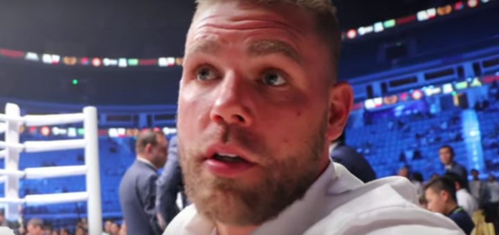 Image: Hearn and Billy Joe Saunders finalizing a multi-fight deal