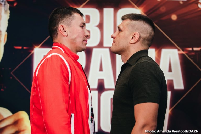Photo: Gennady Golovkin fearful of Sergiy Derevyanchenko Image: Gennady Golovkin fearful of Sergiy Derevyanchenko