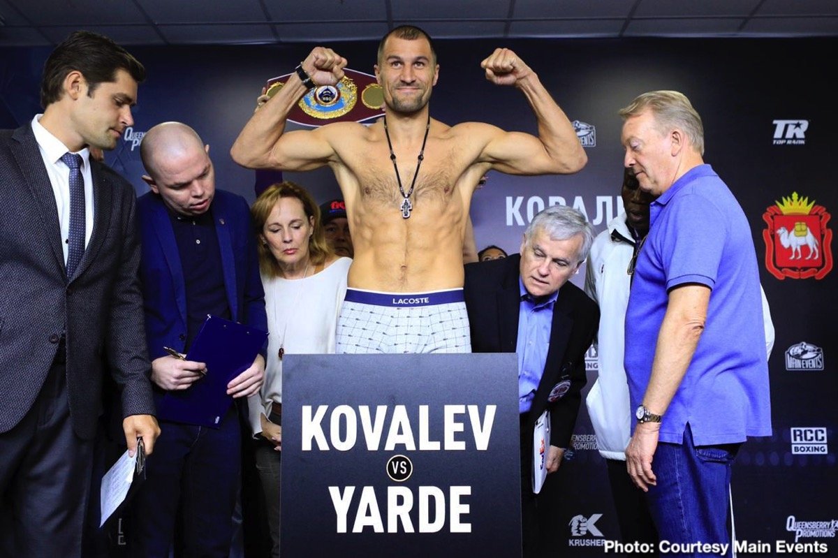 Image: Sergey Kovalev vs. Anthony Yarde official weights