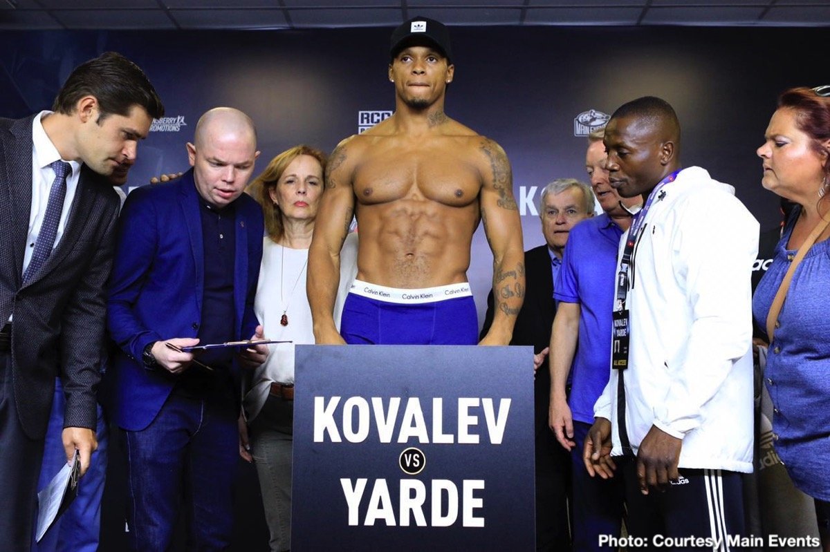 Image: Sergey Kovalev vs. Anthony Yarde official weights