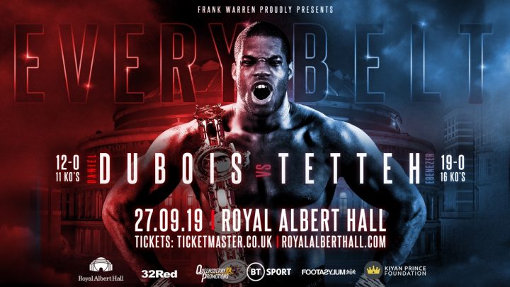 Image: Daniel Dubois back in action on Sept 27 at The Royal Albert Hall