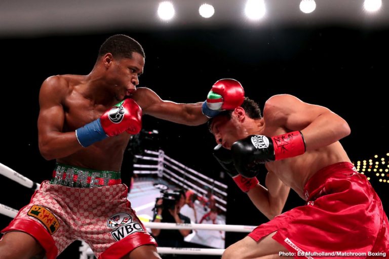 Image: Devin Haney reacts to Floyd Mayweather comparisons