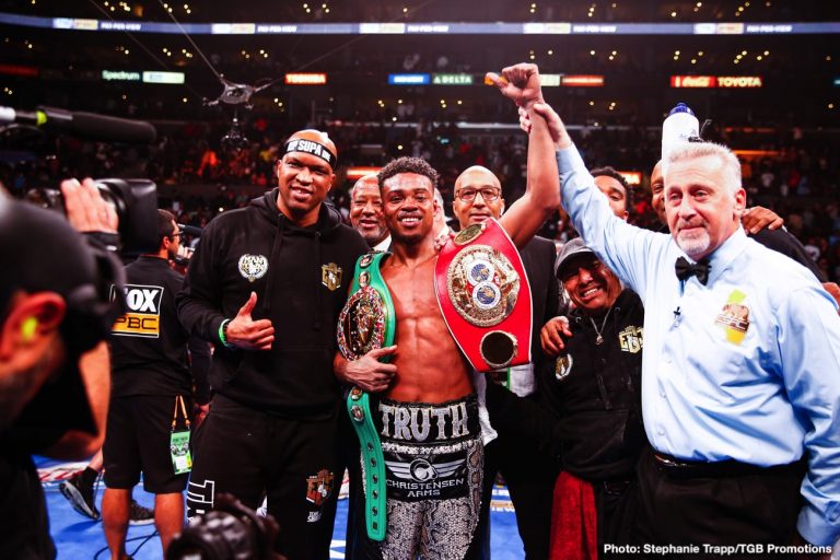 Image: Errol Spence Jr doesn't need a tune-up says trainer Derrick James