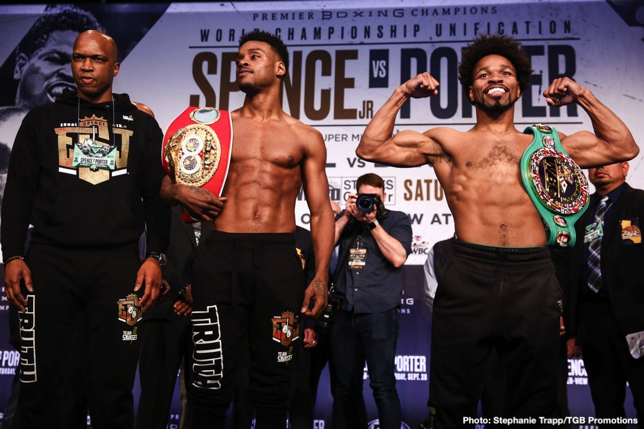 Image: LIVE STREAM: Spence vs. Porter, Benavidez vs Dirrell, Lopez vs Molina Weigh In