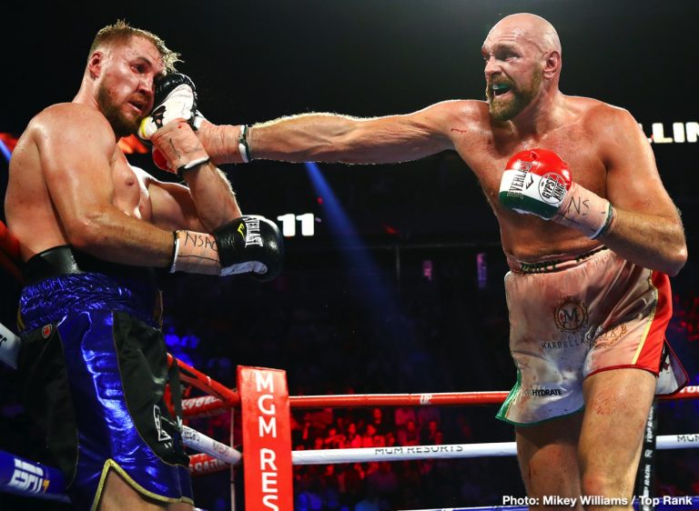 Image: Fury decisions Wallin and Navarrete destroys Elorde - live boxing results from Las Vegas