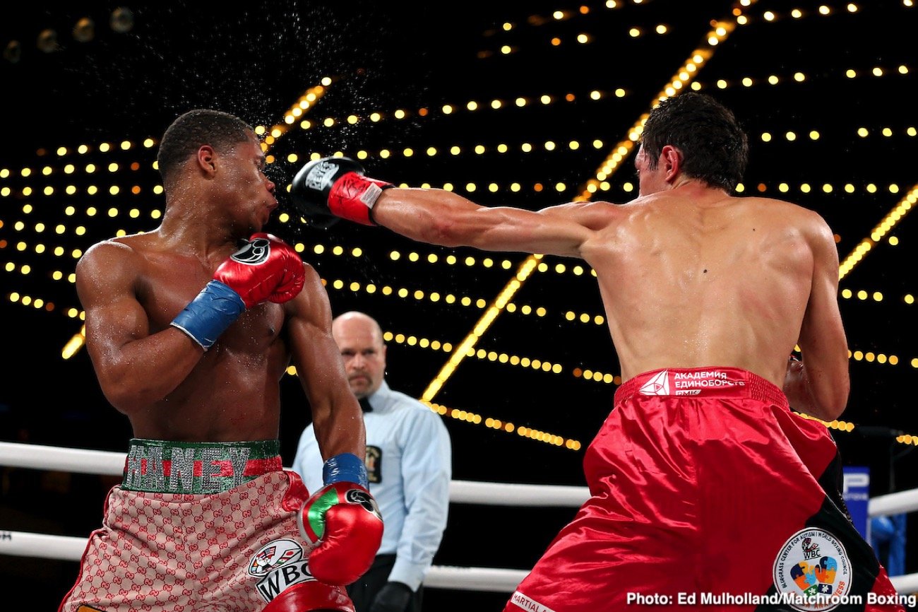 Image: Devin Haney waiting for Gary Russell Jr to sign contract