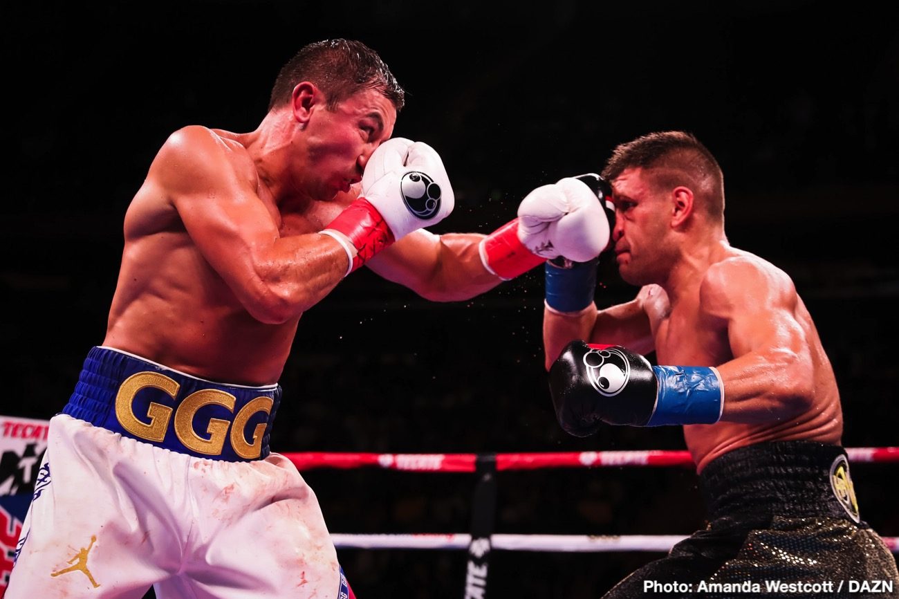 Gennady Golovkin, Oscar De La Hoya boxing photo