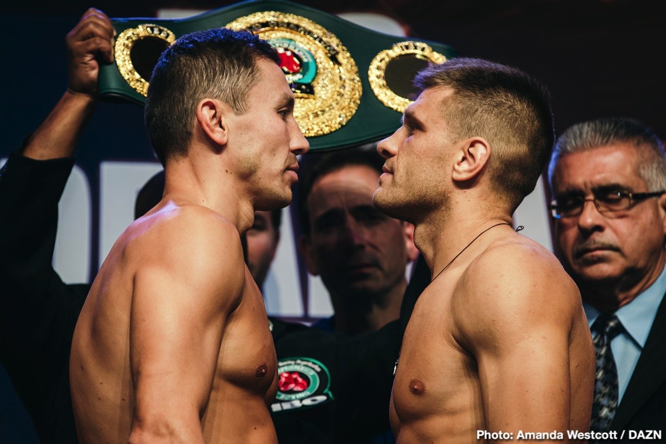 Image: Gennadiy Golovkin vs. Sergiy Derevyanchenko - official weights