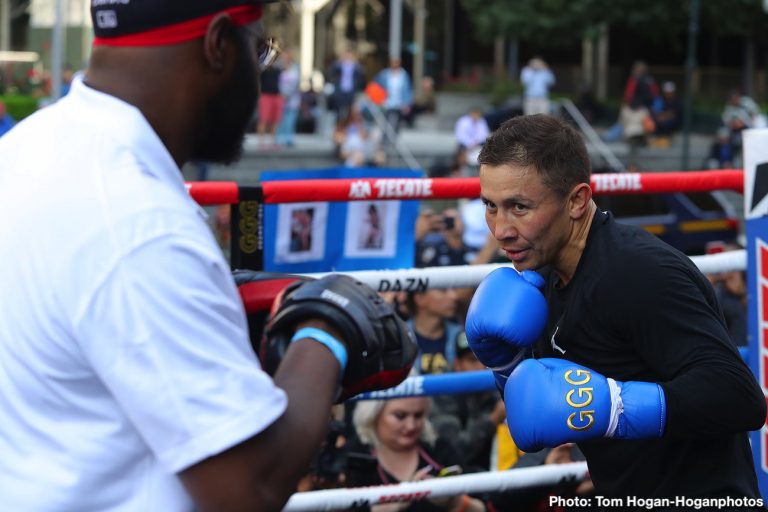 Image: Golovkin says DONT BLINK! He'll stop Derevyanchenko at first chance