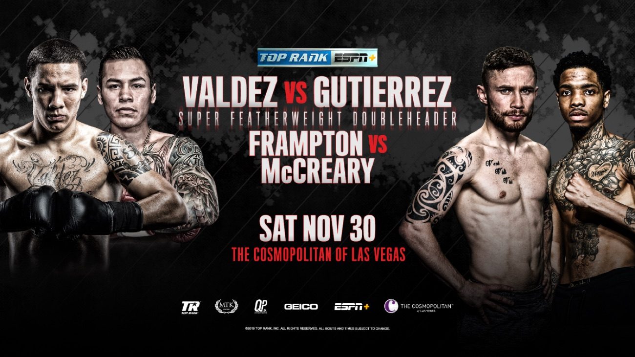 Image: Oscar Valdez vs Andres Gutierrez on Nov 30 in Las Vegas, live on ESPN+