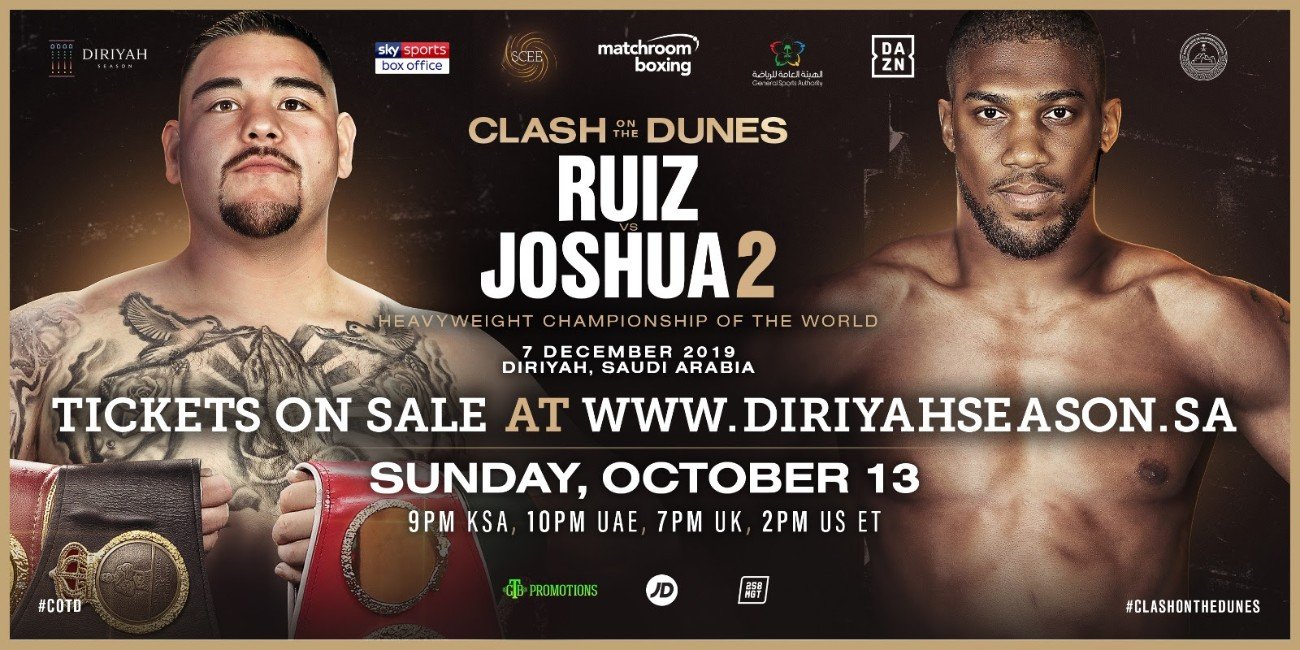 - Latest Anthony Joshua Andy Ruiz DAZN Joshua vs. Ruiz 2