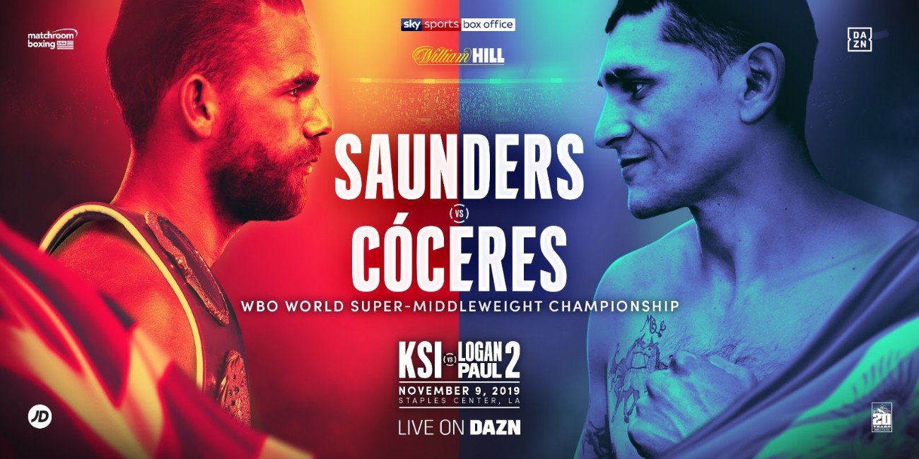 Billy Joe Saunders faces Marcelo Esteban Coceres on Nov.9 on DAZN