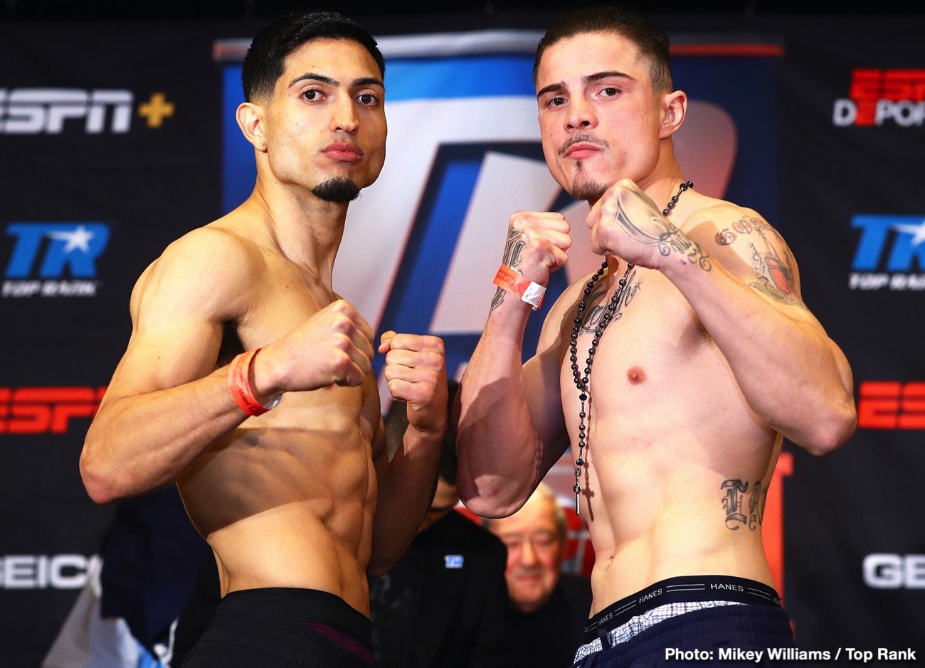 Image: Oscar Valdez 129.8 lbs vs. Adam Lopez - weigh-in results